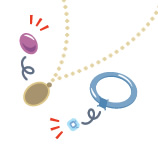 宝石が取れたリングやネックレスなど